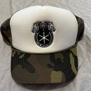 Camo and White Trucker Hat